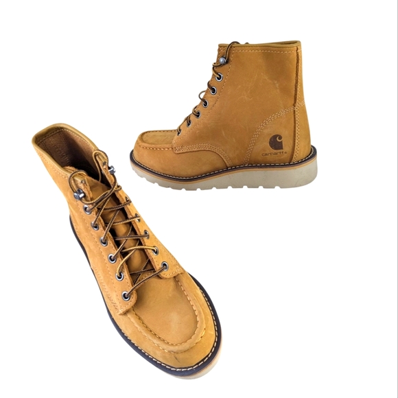 Carhartt Waterproof 6" Moc Toe Wedge Boot... Size 6.5 - Picture 7 of 11